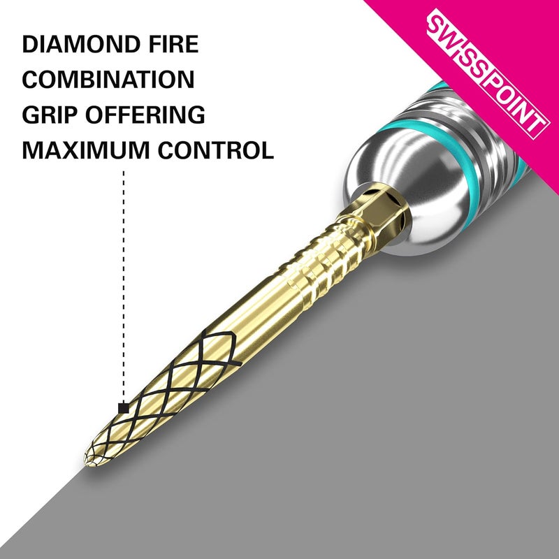 Target Darts نقاط دارت سويس بوينت DS (طقم 3 قطع من النصائح) – 26 مم/30 مم/35 مم/40 مم – ذهبية/فضية/سوداء SP – تغيير دارت سويس بوينت، ملحقات دارت احترافية، إزالة نصائح الدارت - Image 3